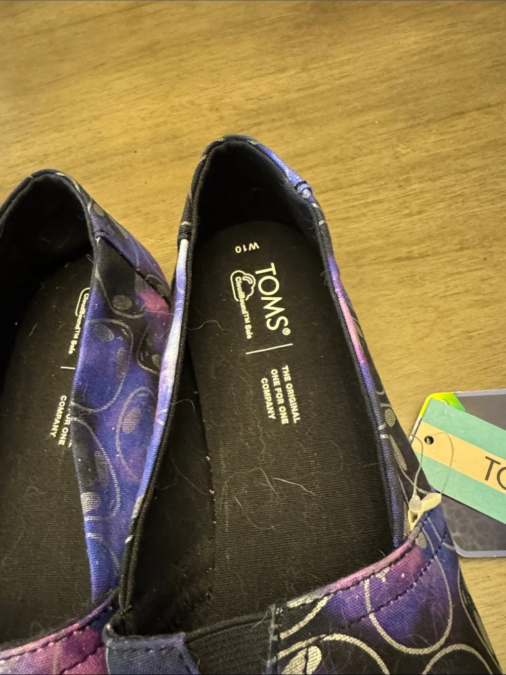 Toms Women’s Alien Galaxy Slip-On Sneakers in Purple, Black and Pink
